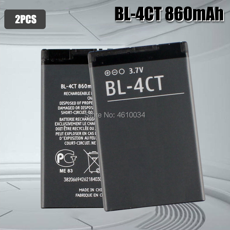 Rechargeable battery 4CT BL4CT BL-4CT phone Battery For NOKIA 5310 5630 6600 fold 6700 7210 7230 7310 X3 battery 4ct: 2pcs