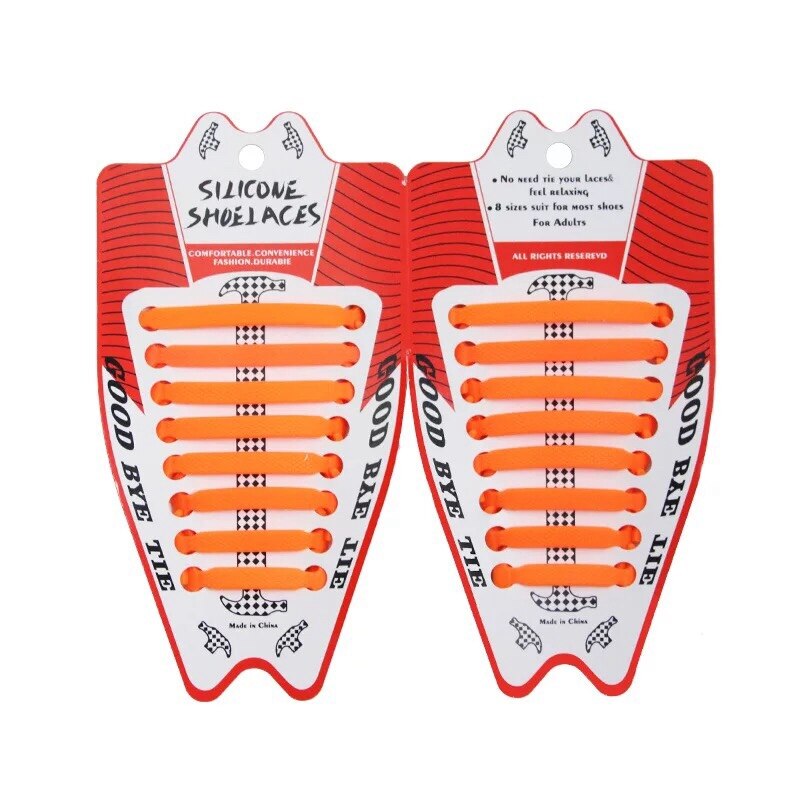 Lacets artificiel astiques en Silicone pour Chaussures, Spécial, Sans Bruit, pour Homme et Femme, L1, 16 Pièces/Lot: Argent