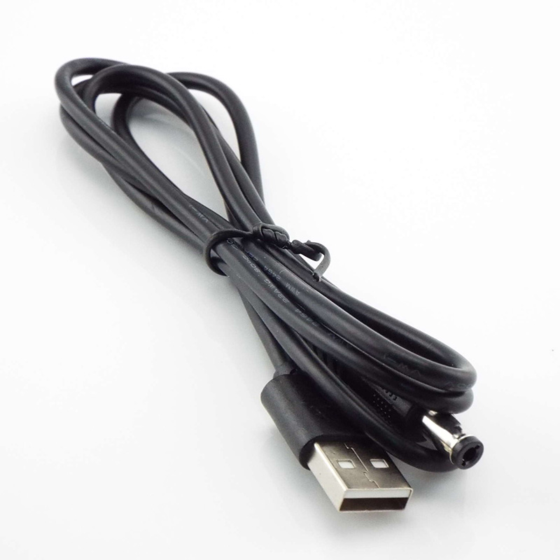 5V USB tipo A macho a DC Cable de cargador conector Jack Cable de extensión de fuente de alimentación 22AWG 3A