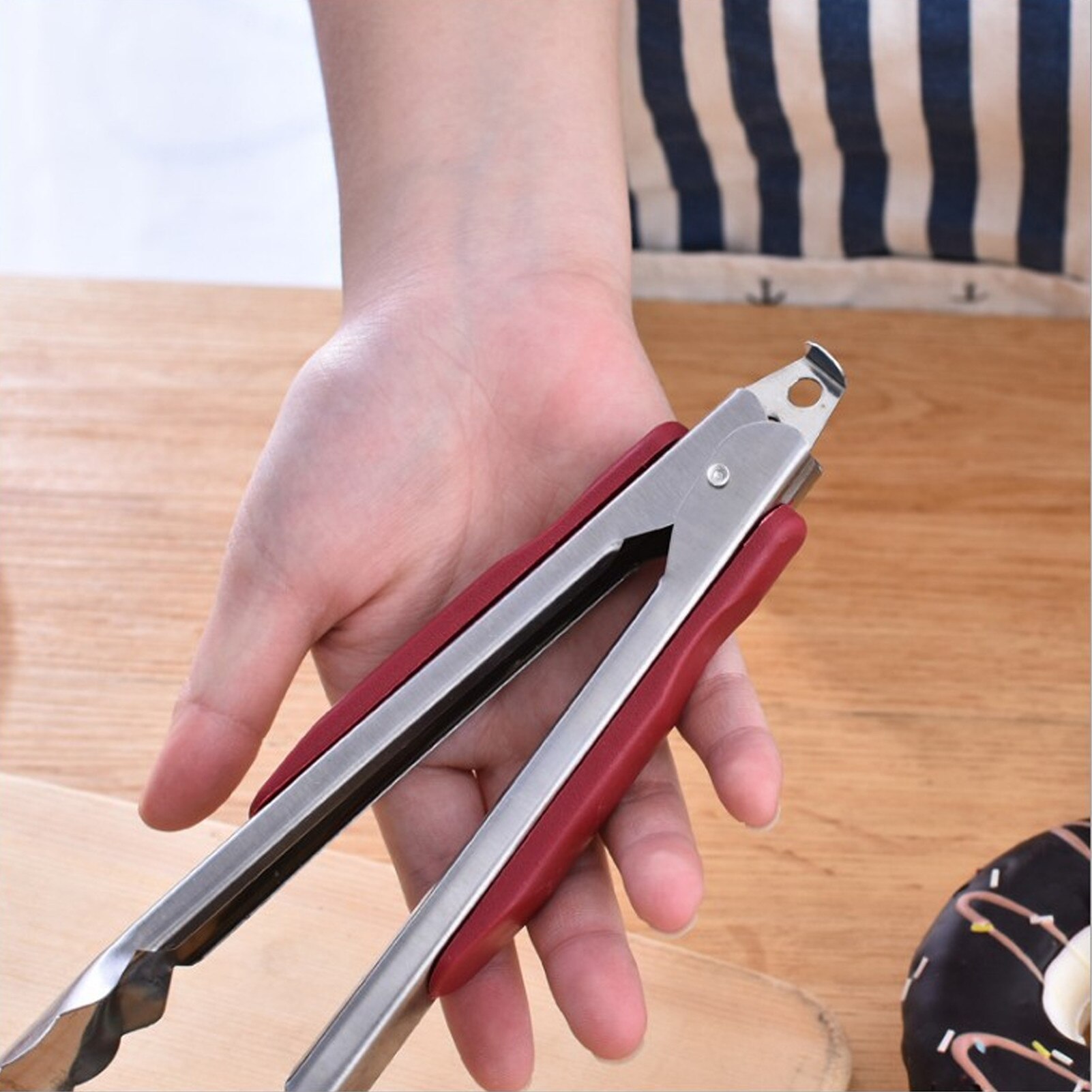 9/11.4/13.7inch Stainless Steel Food Tongs Kitchen Utensils Buffet Cooking Tool Anti Heat Bread Clip Pastry Clamp Barbecue Tong