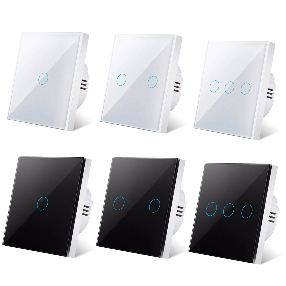 berühren Schalter EU Licht Sensor Schalter Kristall Glas LED Geschmack Tafel Energie AC100-240V 1/2/3 Gang Zauberstab Lampe Interruttore
