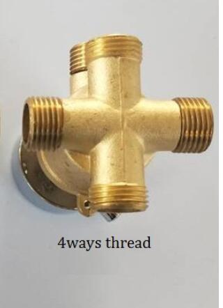 MTTUZK badrandcombinaties 2/3/4/5 Manieren water outlet messing douche tap schroef of intubatie split douchecabine douche mengkranen: 4ways screw thread