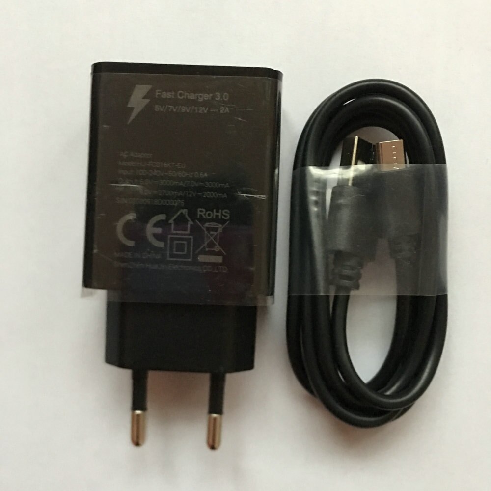 Adaptador de alimentação para doogee original s60 lite bl12000 viagem carga rápida plugue da ue adaptador micro cabo usb 12v 2a: Charger with cable