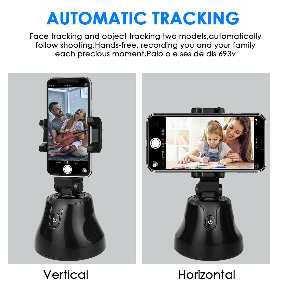 All-in-one Auto Smart Portable Shooting Selfie Stick 360 Rotation Auto Face Tracking Object Tracking vlog Camera Phone Holder