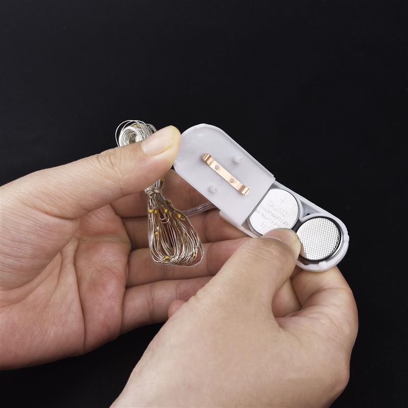Guirlande lumineuse LED en fil de cuivre, 1/2/3M, étanche, batterie, pour bricolage, résine époxy, outils de moule, décoration de fête de noël et de mariage