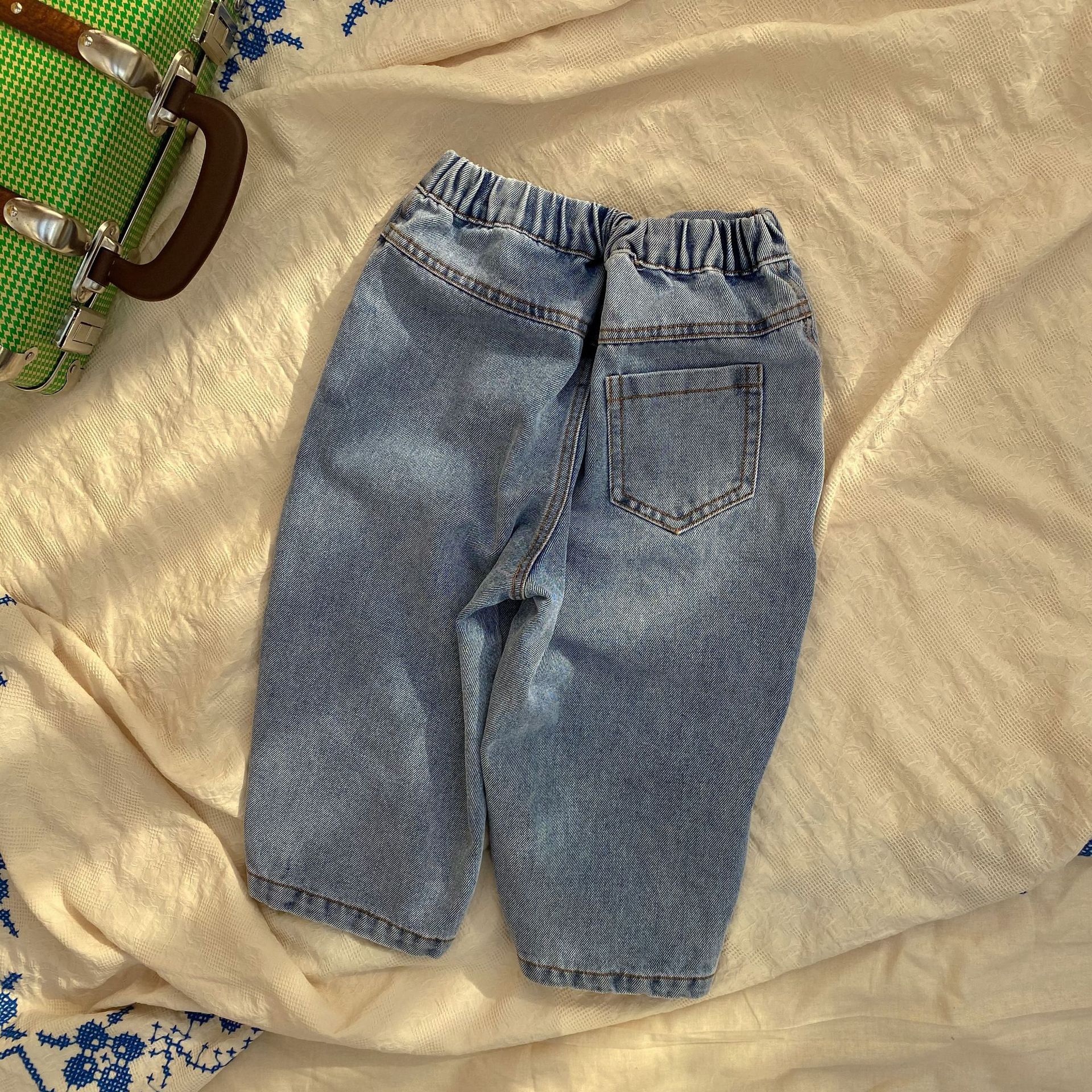 MILANCEL 2021 Spring pantaloni per bambini bottone frontale ragazzi pantaloni in Denim Jeans Casual per ragazze