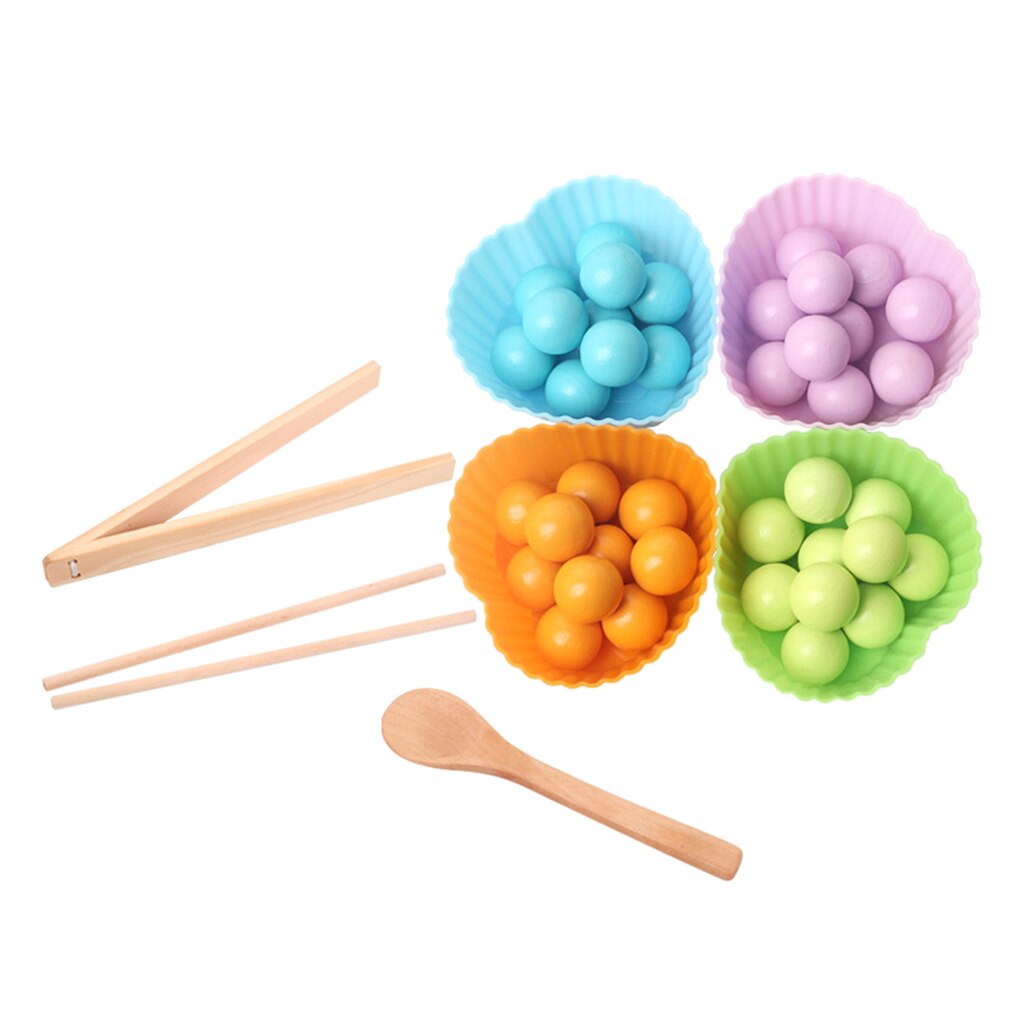 Kinder üben konzentration mit stäbchen und löffeln, mathematisches training für anfänger
