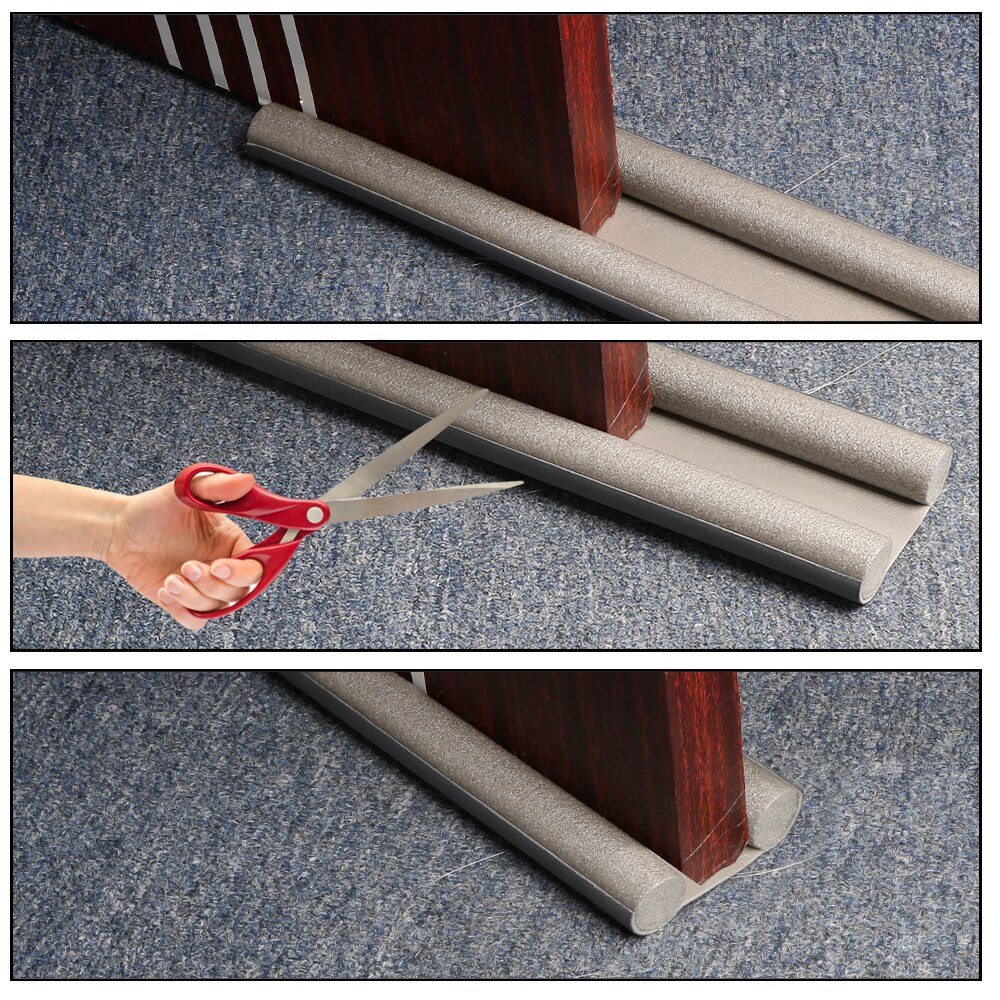 Foam Guard Door Bottom Sealing Strip Sound Proof Noise Reduction Under Door Draft Stopper Dust Proof Window Weather Strip