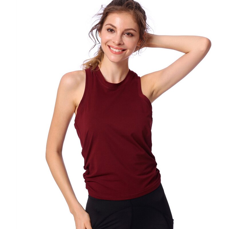 Kvinders sportstøj gym backless sports yoga toppe kvinders fitness toppe fitness t-shirt dame tank t-shirt