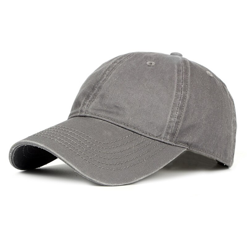 Recién Unisex gorra Vintage gorra de béisbol lavada algodón ajustable papá-sombrero: light grey