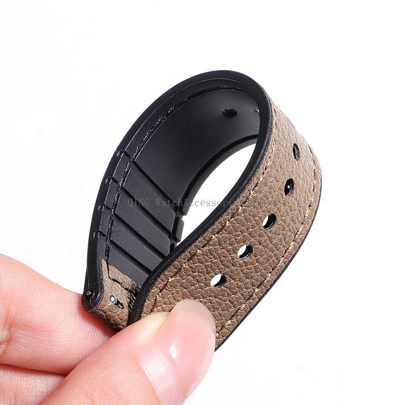 Bracelet Smartwatch universel pour homme et femme, silicone souple, bracelet de montre en cuir, bracelet de remplacement sport, bracelet à dégagement rapide, 20mm, 22mm