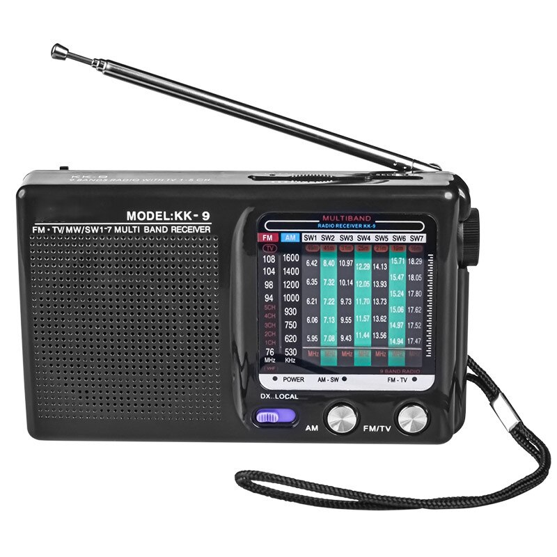 AM/FM/SW Portable Radio Operated for Indoor, Outdoor & Emergency Use Radio with Speaker & Headphone Jack: Black