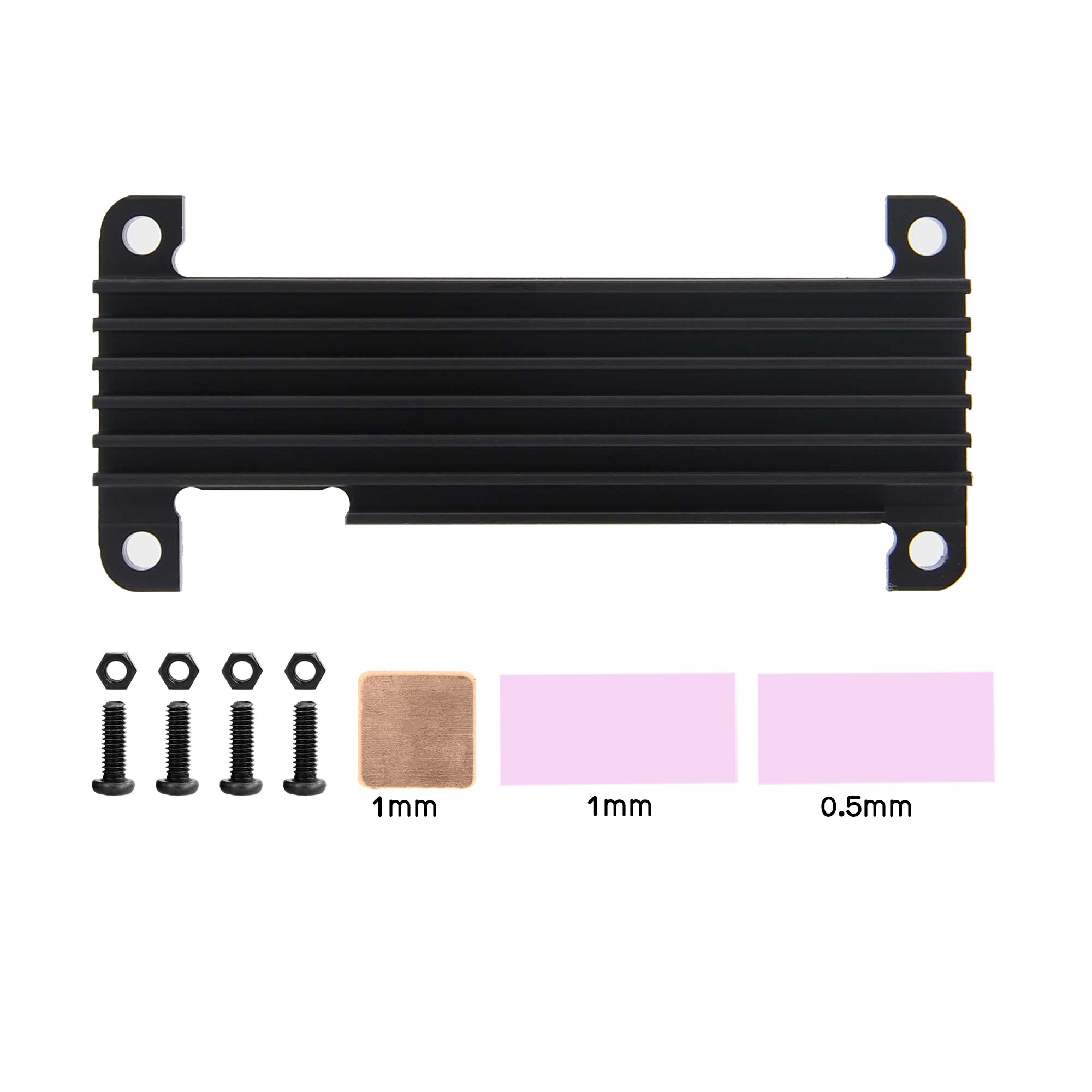 Raspberry Pi Zero / 2 W 10mm Embedded Aluminum Heatsink, Radiator: Bundle1