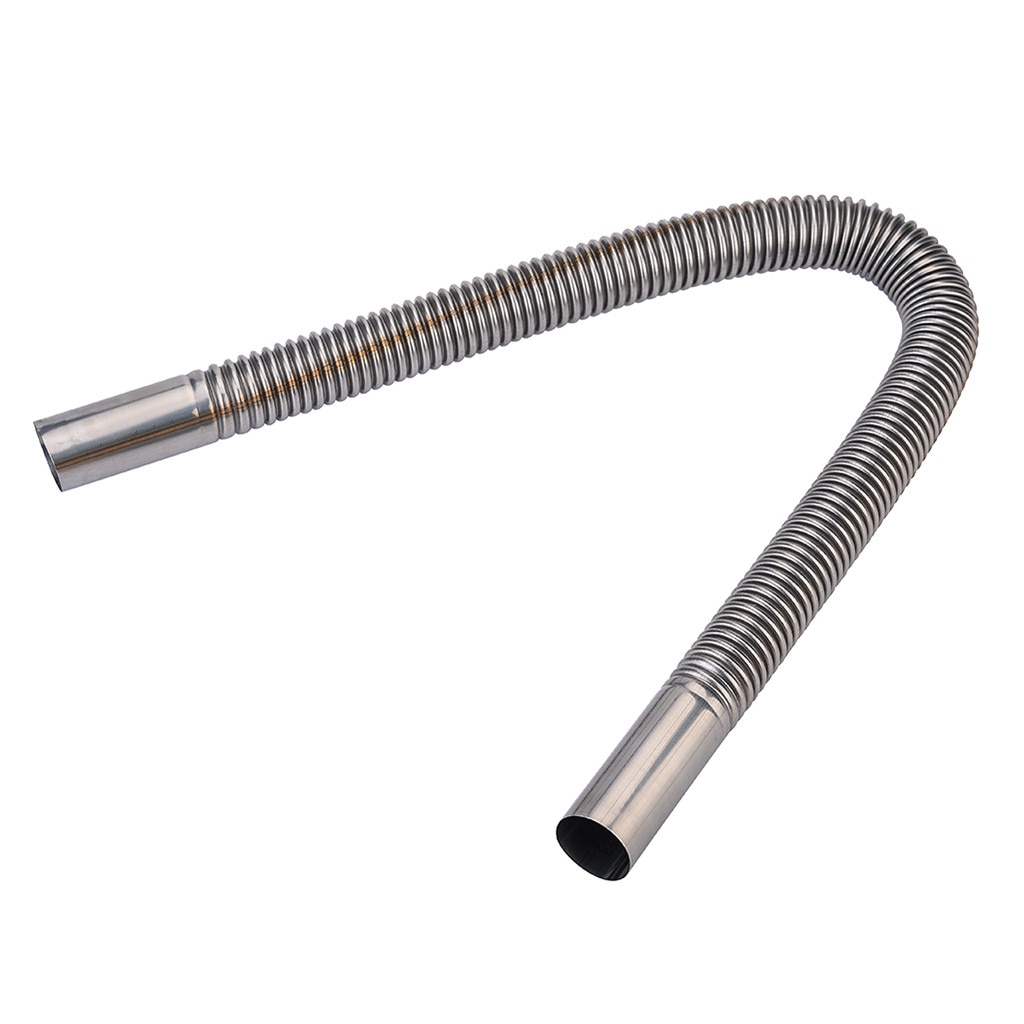 Parking Air Heater Tank Exhaust Pipe Diesel Gas Vent Hose Stainless Steel Tupe Sliver Durable and l0409