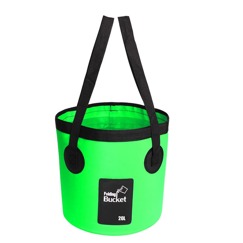 YOUGLE Folding Collapsible Water Storage Bucket Water Container Washbasin For Fishing Camping Hiking 20L: Green