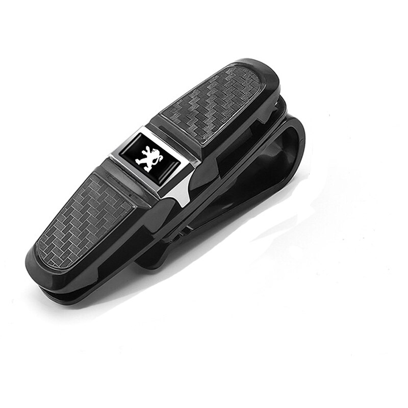 Pince de rangement de lunettes de voiture ABS, pince de rangement de lunettes de soleil, pince de billet de carte pour Fiat 500 Ducato Tipo Panda Bravo Doblo Stilo Freemont accessoires: 1Pcs-Peugeot