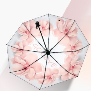 Cute Small Umbrella Rain Women Cute Windproof Folding Men Umbrella Uv Protection Paraguas Plegable Kids Umbrellas Sakura EA60YS