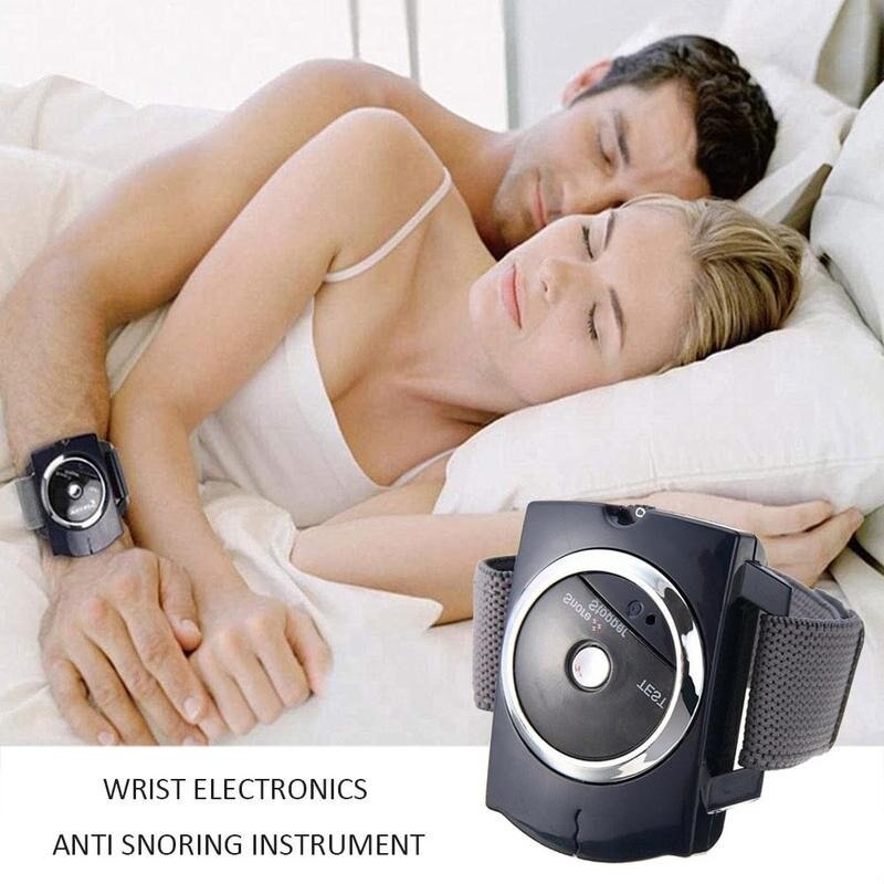 mini elektroniczny powstrzymywacz chrapania przeciw chrapaniu bransoletka na rękę zegarek urządzenie pomoc w zasypianiu zegarek poprawia jakość snu
