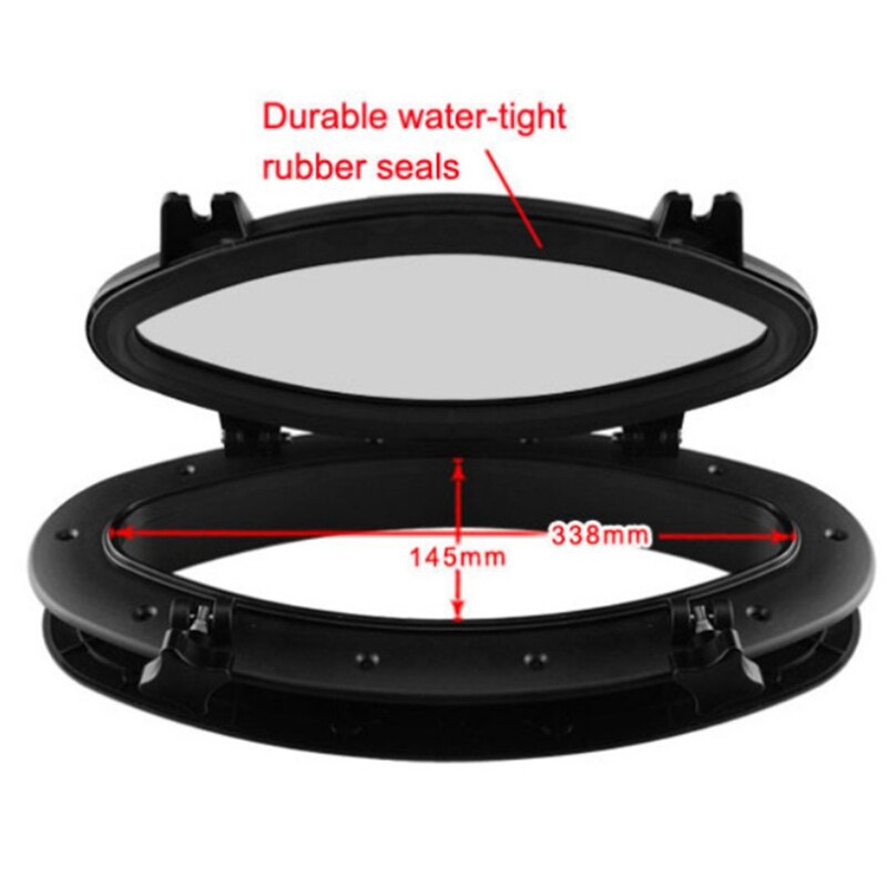 Boat Yacht Oval Opening Porthole with ABS & Clear Tempered Glass Yacht Accessories