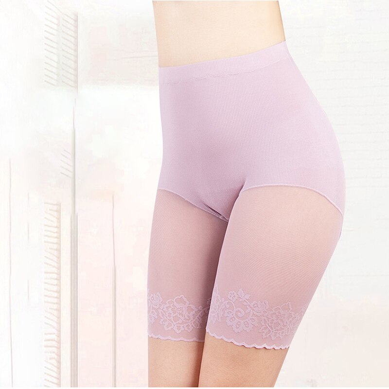 Plus Size Shorts Under Skirt Sexy Lace Anti Chafing Thigh Safety Shorts Ladies Pants Underwear Large Size Safety Pants Women