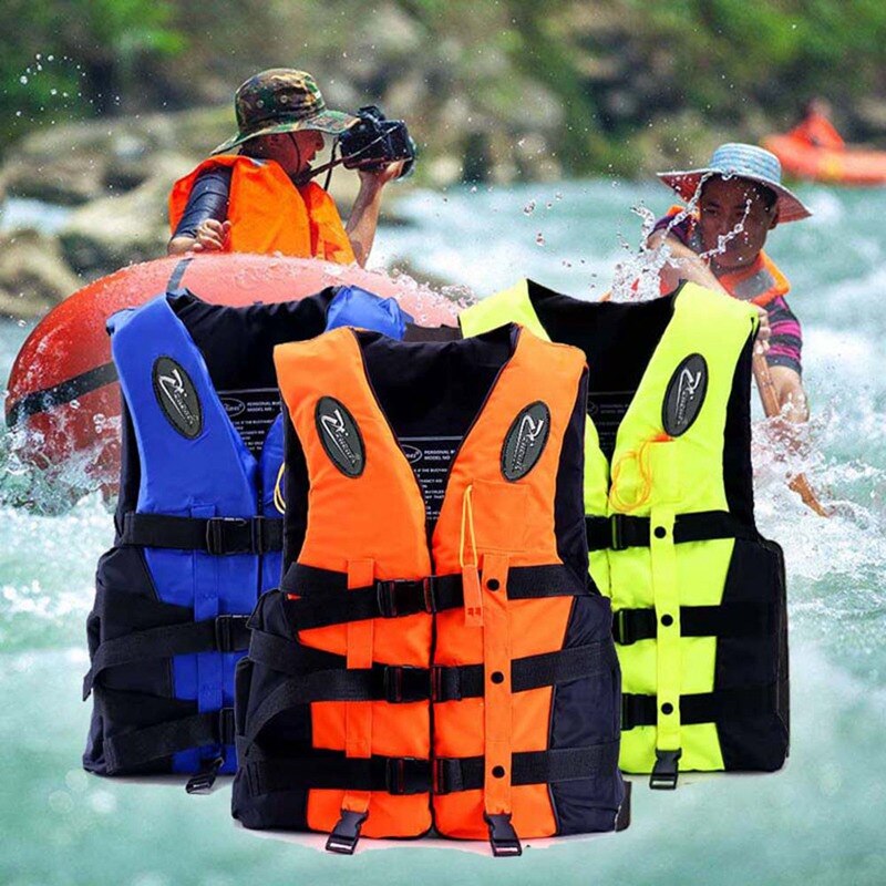 Life Vest Children Adult Reflective Adjustable Waistcoat Jacket With Whistle For Drifting