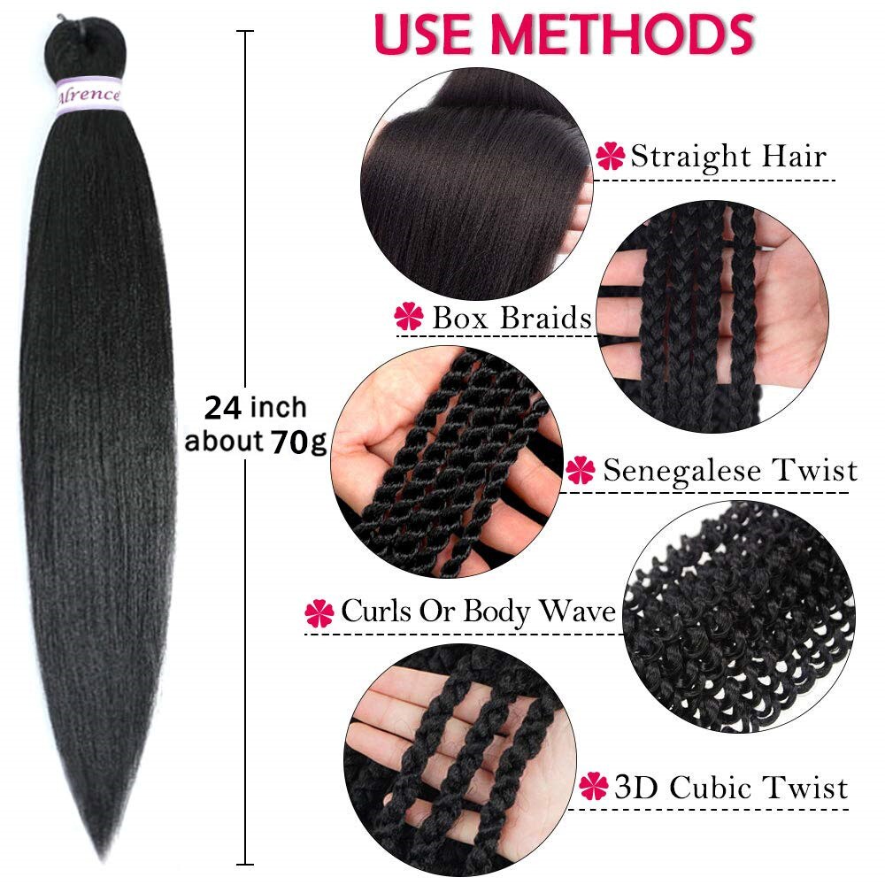 Pre Stretched Braiding Hair Soft Yaki Straight Synthetic Extensions Crochet Braids SOKU Synthetic Braiding Hair For Braids Twist