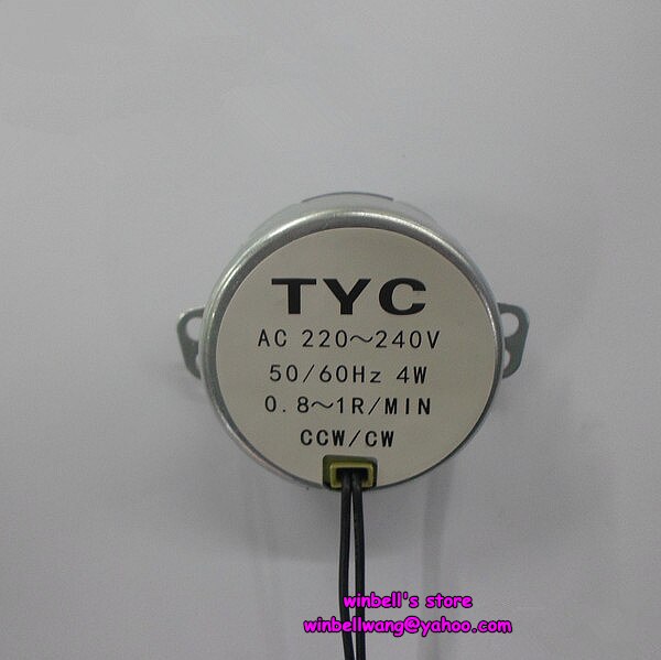 50mm tyc -50 mikro vekselstrømsmotor 4w gearmotor 220v 0.8-1 o / min permanent synkronmotor, akseldiameter 7mm ~