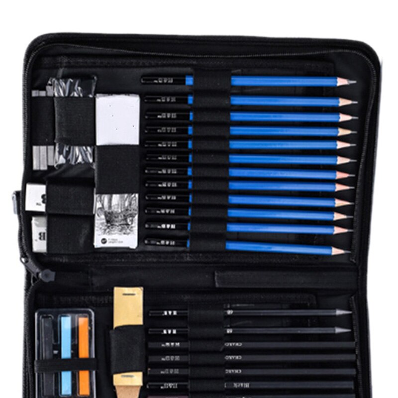 Schets Potlood Schilderen Tool Set Draagbare Professionele 48 Pcs Student Graffiti Briefpapier Schets Potlood Set Kunstenaar Art Supplies