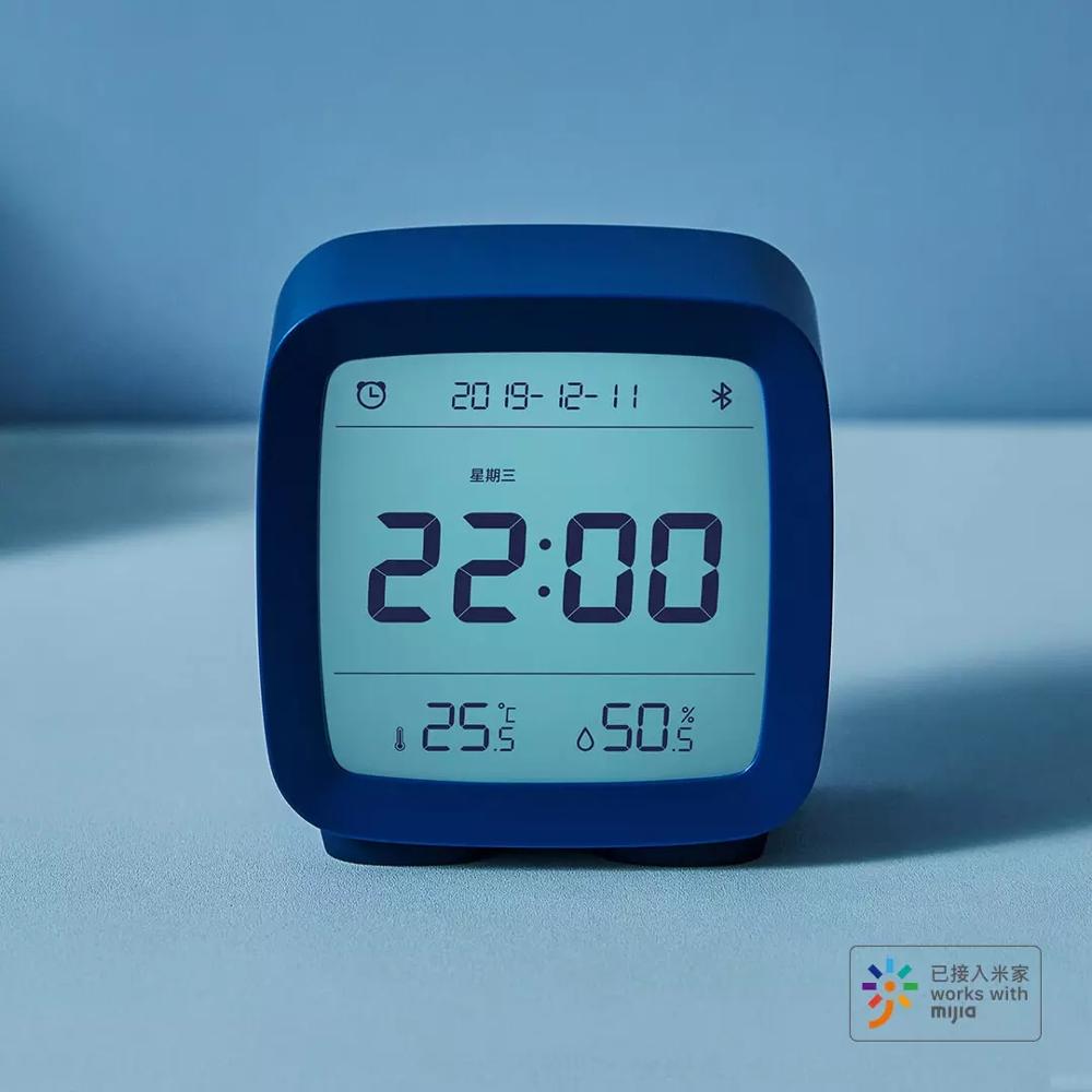Reloj despertador Xiaomi Cleargrass con Bluetooth, pantalla LCD de temperatura y humedad, luz nocturna ajustable con aplicación Mijia Smart Home