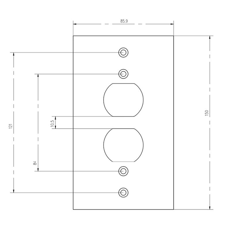 Socket Panel 150X86 Aluminum Alloy Audio Hifi Socket Board Acoustic Terminals Speaker Power Connector Faceplate