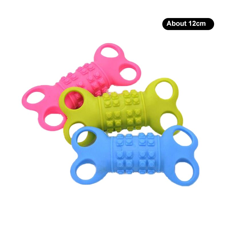 Durable Rubber Dog Toys Bite Resistant Dog Chew Toy Chihuahua Teddy Bulldog Puppy Pet Toys For Small Dogs Cleaning Teeth Toy: 4 Holes