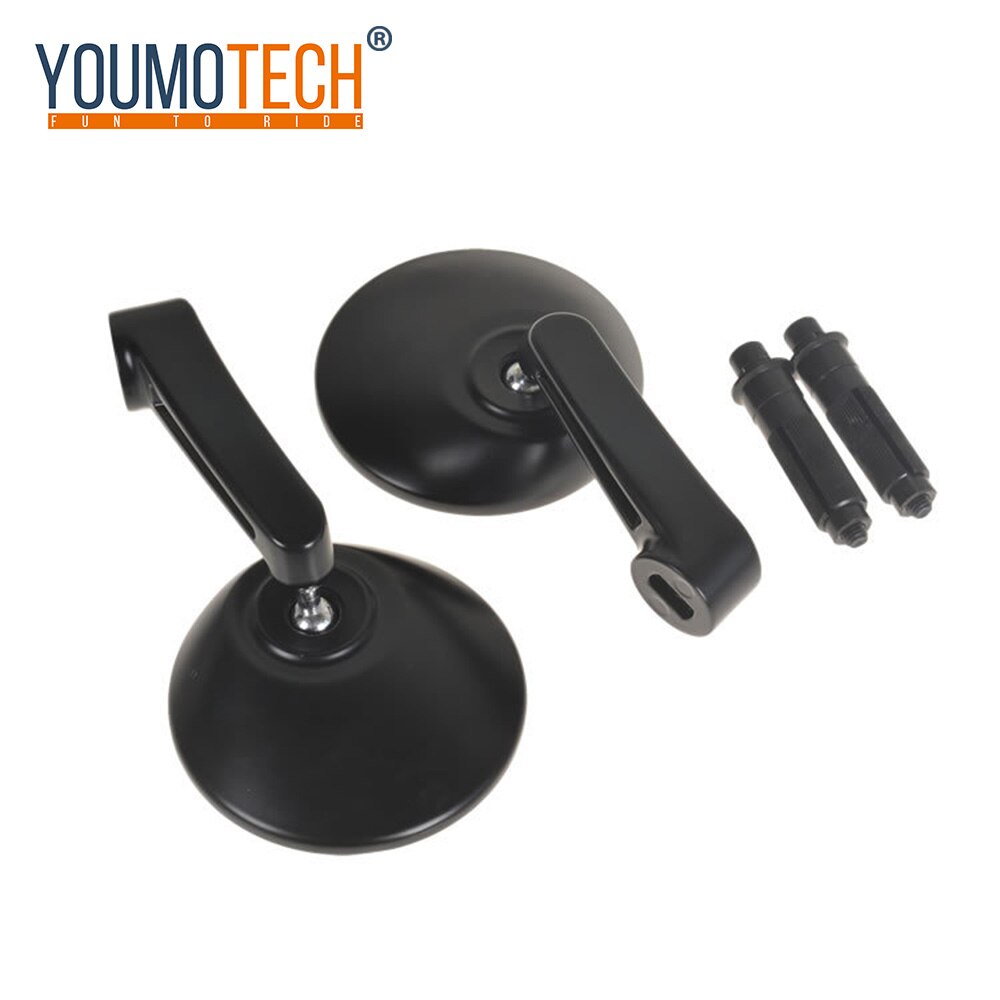 Schwarz 7/8 "Lenker End Spiegel Oval Custom Classic Seite Spiegel Chopper Bobber Cafe Racer ATV Quad Rückspiegel