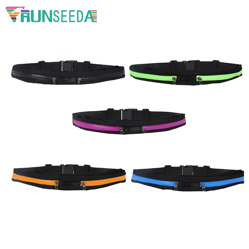 Runseeda-riñonera para correr para hombre y mujer, cinturón para gimnasio, Fitness, trotar, bolsillo, bolsa para deportes al aire libre, ciclismo, soporte para teléfono móvil