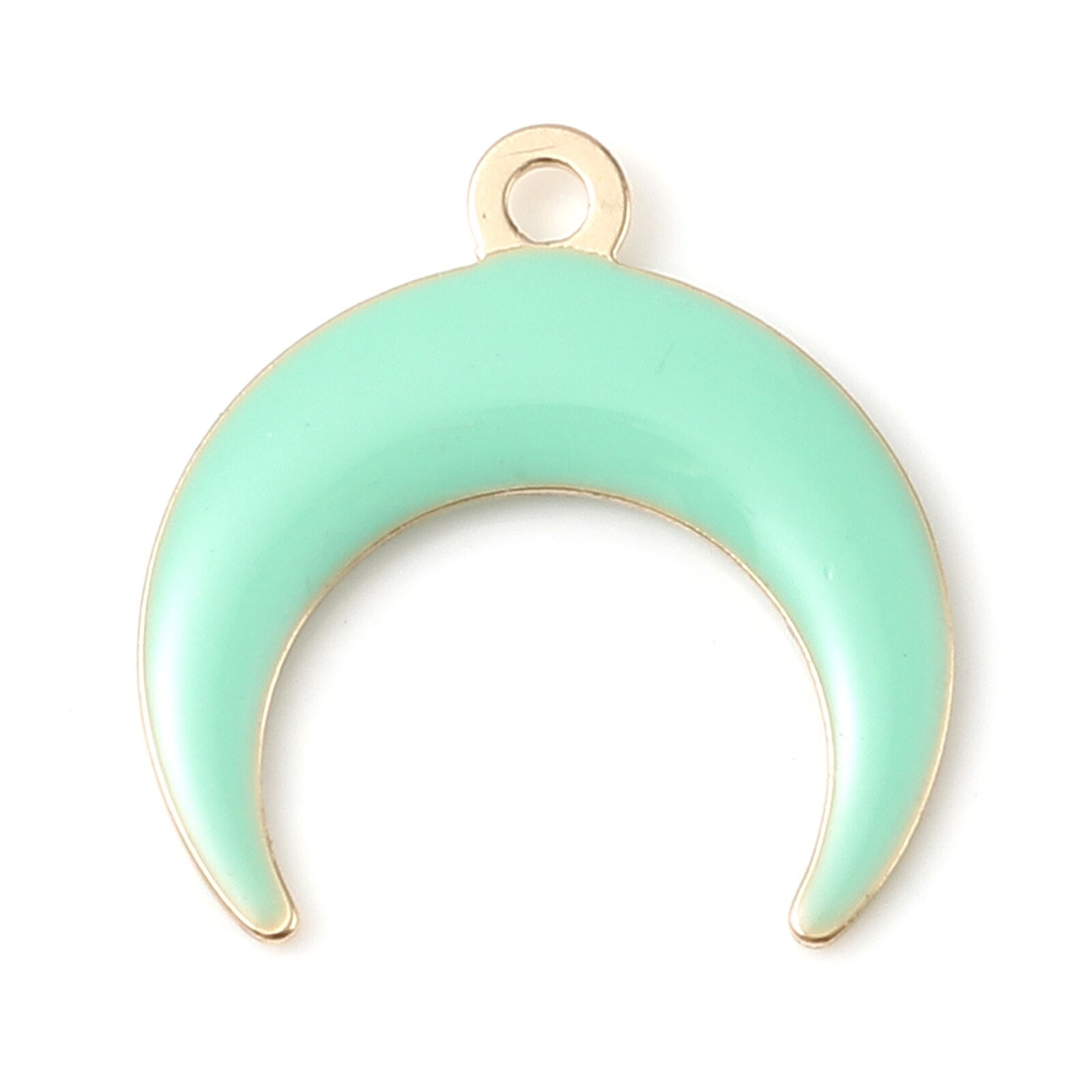 5 sztuk galaktyka księżyc stylu uroki wisiorek dla tworzenia biżuterii kolorowe pół księżyc dwustronne emaliowane cekiny wisiorek naszyjnik DIY: 9