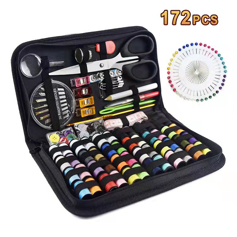 Draagbare Naaien Set Combinatie Multifunctionele Naaien Tool Reizen Naaidoos Set Tool Black Naaien Kit