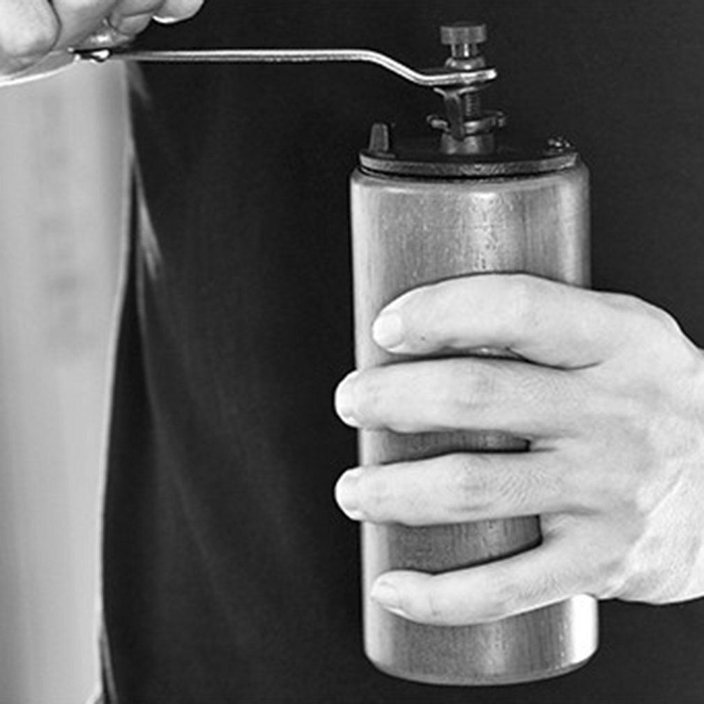 Massief houten engelse handbediende koffiemachine met instelbare dikte, huishoudelijke handkoffiemachine met handmatige molen