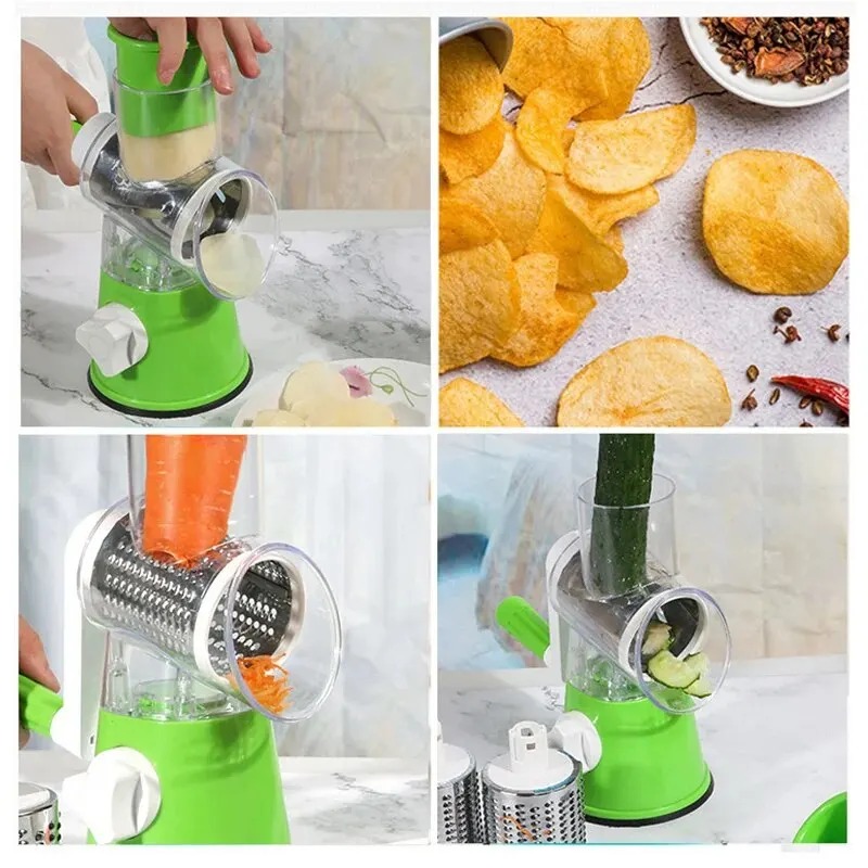 Multifunktionaler Rolle, Gemüseschneider, Handkurbel, Zuhause, Küche, Schredder, Kartoffelreibe