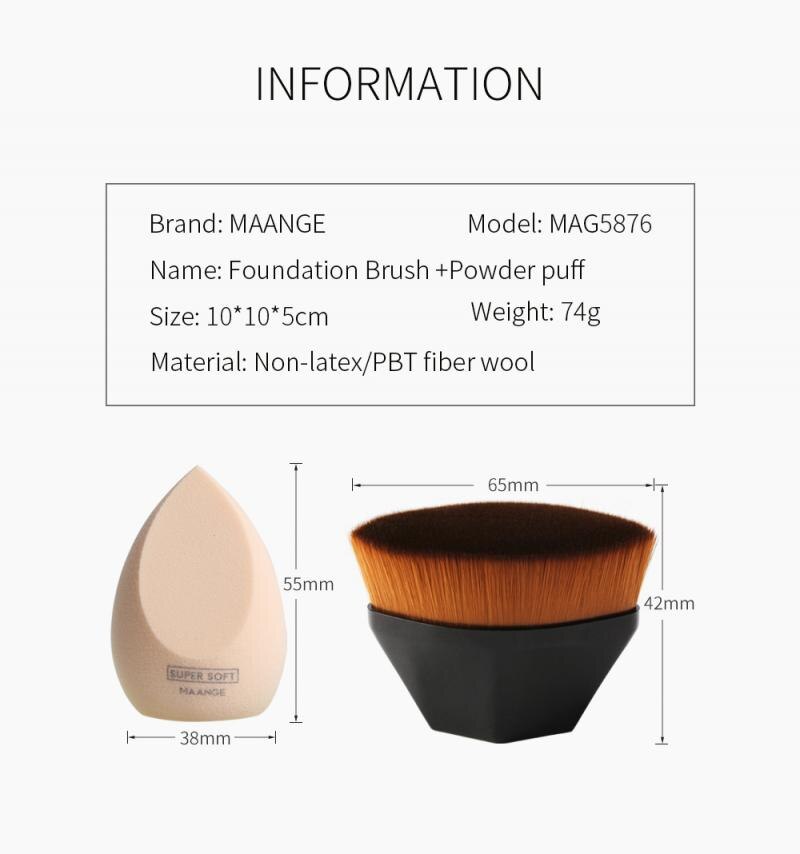 Foundation make-up kwast platte bovenkant eet geen poeder kwasten losse poeder make-up cosmetica tools