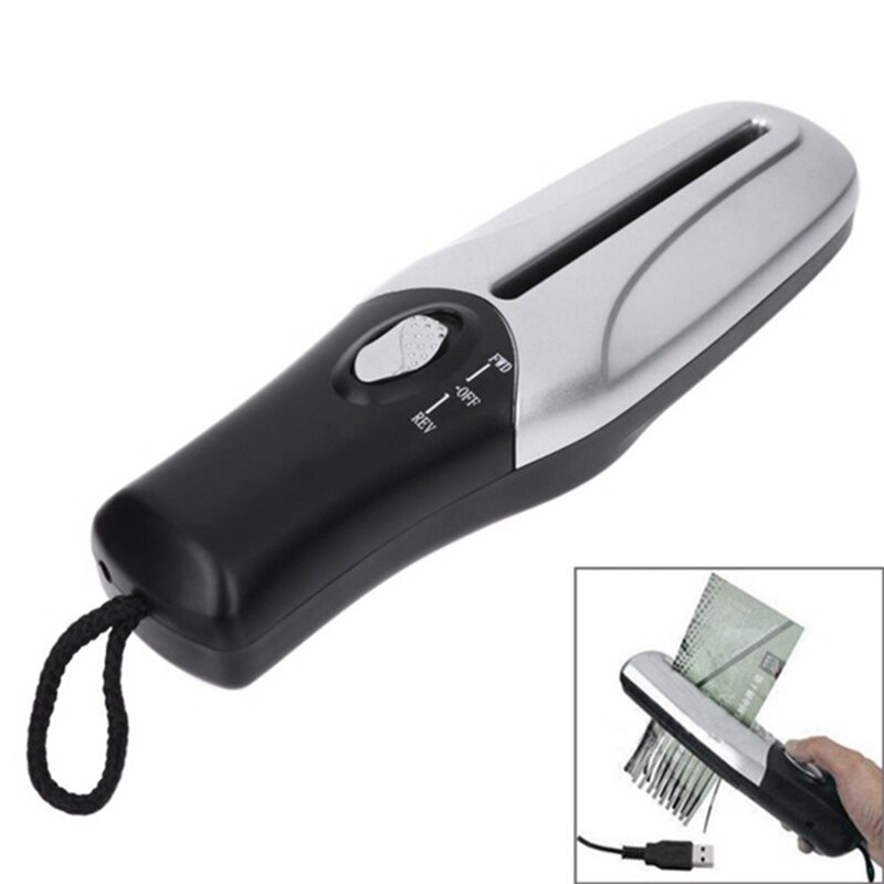 Büro Papier Schredder Tragbare Mini Handheld Hause Streifen Schnelle USB Akku Betrieben Werkzeug Cutter A6 A4 Gefaltet Maschine Universal- 2Stck