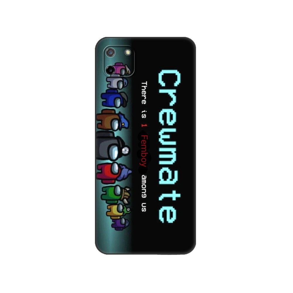 Czarna obudowa tpu do etui OPPO Realme C11 do Realme C 11 RealmeC11 powrót RMX2185 pokrowiec na zderzak wśród nas: 70373