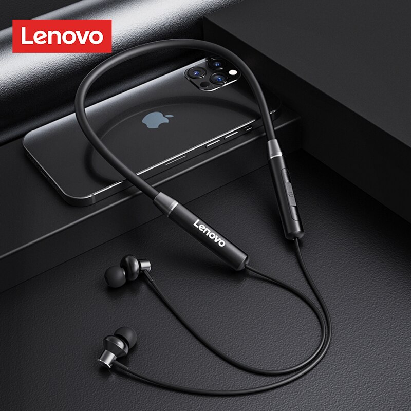 Lenovo HE05X Speaker Sport Wireless Bluetooth 5.0 In-Ear Earphone Waterproof Headphone Sports Neckband Headsets For Mobile Phone
