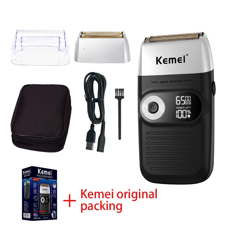 Shaver Hair Cleaning Shave Shaper Foil Electric Shaver Head Shaving Machine Rotary Motor Electric Razor For Men: KM-2026