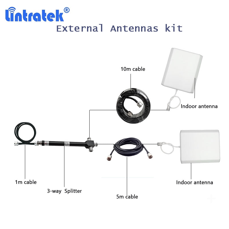 Kit antenna lintratek 2g 3g 4g antenne interne aggiuntive set aggiuntivo per amplificatore booster segnale 2g 3g 4g 9dBi alto guadagno