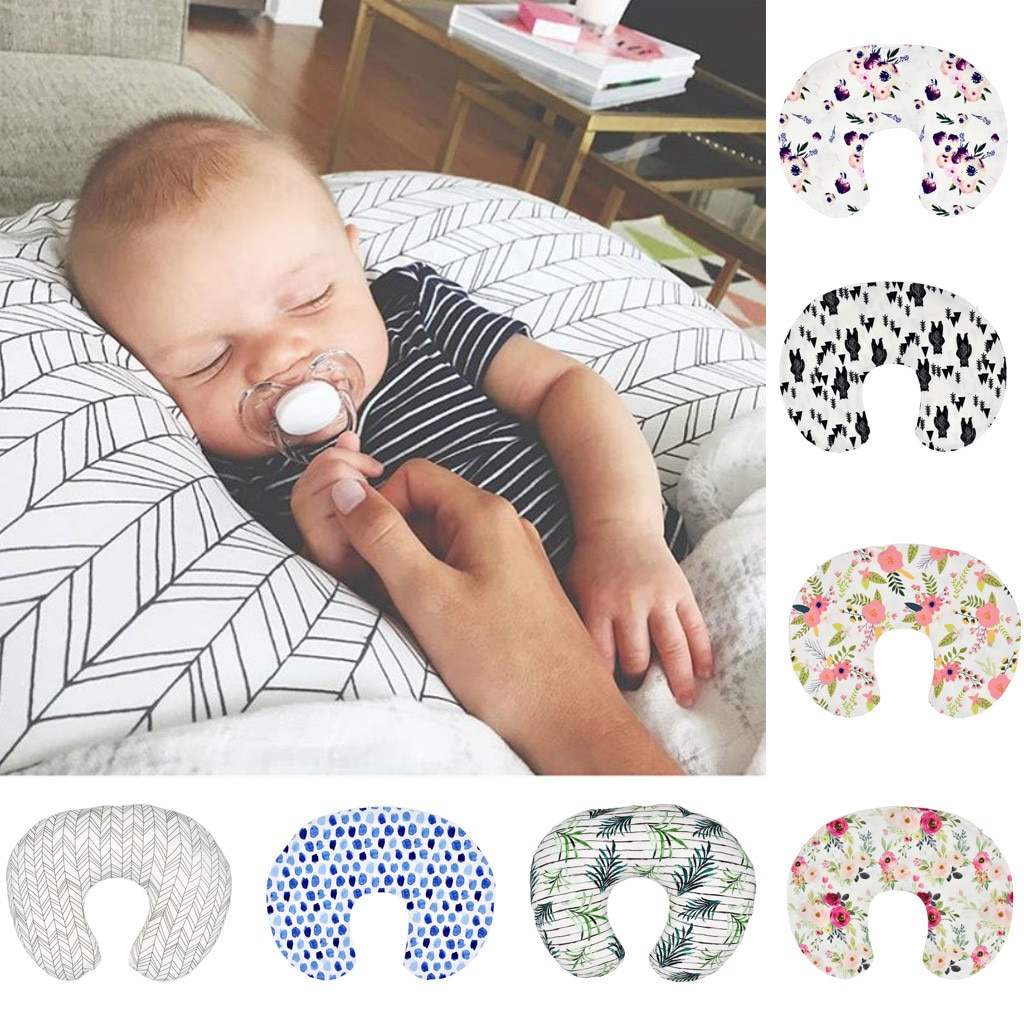 Newborn Baby Floral Print Multi-Function Nursing Pillow Cover Breastfeeding Pillow Case Infant Head Protective Cushion Cover