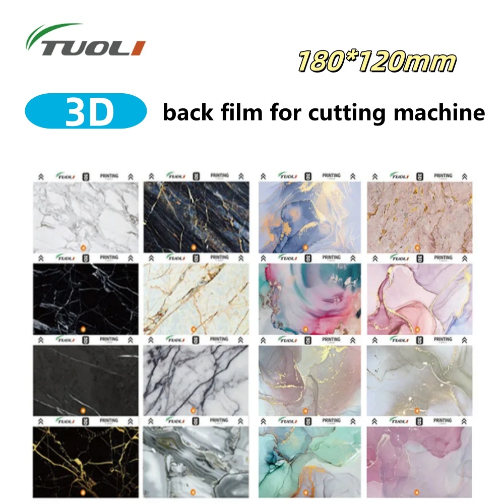 TUOLI 3D Animal película protectora trasera pegatina de teléfono cubierta de hoja para teléfono inteligente piel TL168 TL568 TL518 TL168Plus máquina cortadora: Color verde azulado / 82 unids