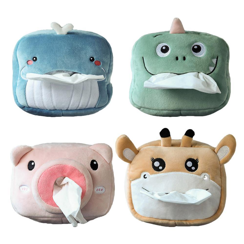 Car Tissue Box Cute Cartoon Napkin Tissue Paper Holder For Home Office Auto Car Interior Accessories