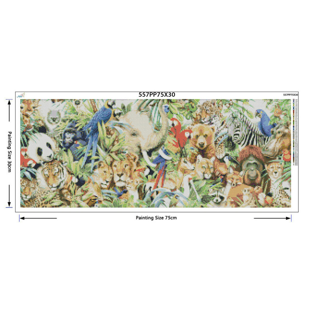 5D DIY Diamond Painting Zoo Animals Embroidery Full Square Diamond Cross Stitch Rhinestone Painting Home decor