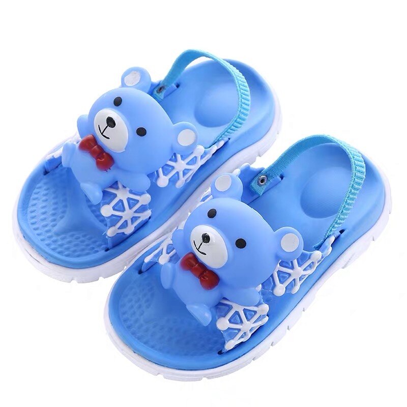Sommer barnesandaler og tøfler tegneserie søte tøfler 1-4 år gammel baby strikk med sandaler