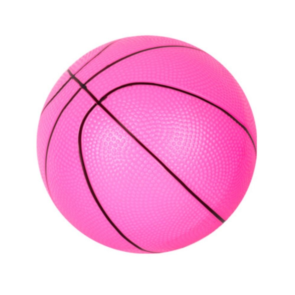 Sports Matches Training Beach Balls Rubber Inflatable Small Basketball Toy Outdoor Games Elastic Balls Kids: Pink