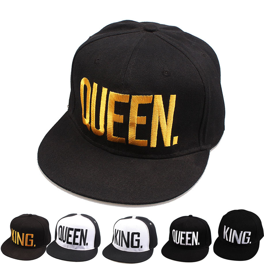 Gorra de béisbol para hombre y mujer, gorro de béisbol con estampado de King Queen y Bordado de letras, estilo hip hop, para deportes al aire libre, unisex